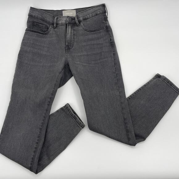 EVERLANE Jeans Authentic Stretch Mid Rise Women Size 28 Ankle Skinny Grey Denim - Picture 1 of 10